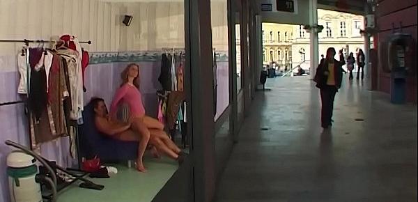  stepsister brutal anal at public shopping mall